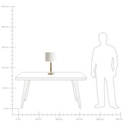Wyld and Coco Brass Plated Iron Table Lamp Mid Century Modern Light Coloured in Bronze - thumbnail 9
