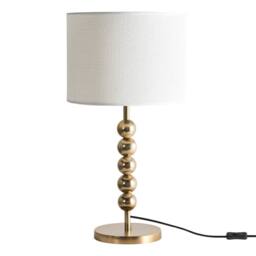 Wyld and Coco Brass Plated Iron Table Lamp Mid Century Modern Light Coloured in Bronze - thumbnail 4