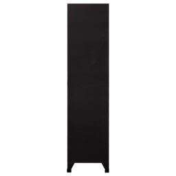 Berkfield Home Locker Cabinet Black 90x45x180 cm Steel - Size: 90 x 45 x 180 cm - thumbnail 4