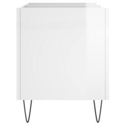 Berkfield Home Record Cabinet High Gloss White 74.5x38x48 cm Engineered Wood - thumbnail 5