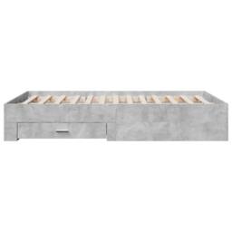 Berkfield Home Modern Bed Frame with Drawers without Mattress Concrete Grey 140x - thumbnail 5
