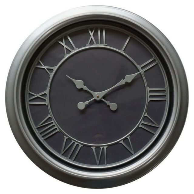 Hill Interiors Bloomsbury Wall Clock in Silver - image 1