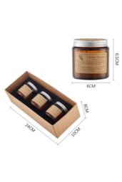 SHEONLY 3Pcs Soy Wax Scented Candle Set in Brown - thumbnail 6