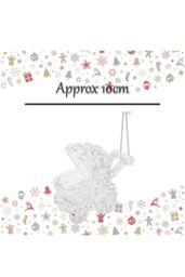 VFM e-Store Christmas Tree Decoration Iridescent Acrylic Pram Ornament X in Clear - thumbnail 2
