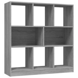 Berkfield Home Book Cabinet Grey Sonoma 97.5x29.5x100 cm Engineered Wood - thumbnail 1