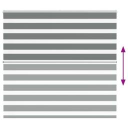 Berkfield Home Elegant Zebra Blind Dark Grey 155x100 cm Fabric Width 150.9 cm Po - thumbnail 5