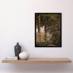 Artery8 Sailboat & the Garden Gate Christen Kobke Framed Wall Art Print - Size: A4 - thumbnail 2
