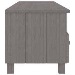 Berkfield Home TV Cabinet HAMAR Light Grey 158x40x40 cm Solid Wood Pine - Size: 158 x 40 x 40 cm - thumbnail 4