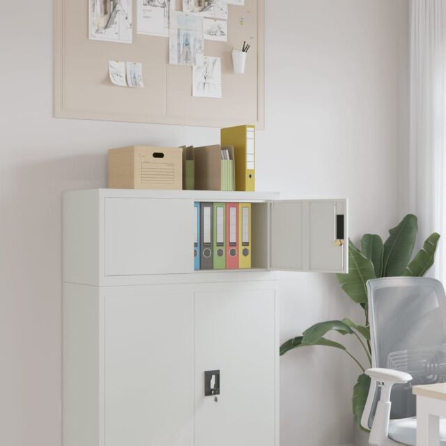 Berkfield Home File Cabinet Light Grey 90x40x40 cm Steel - Size: 90 x 40 x 40 cm - image 1