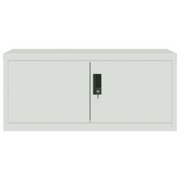 Berkfield Home File Cabinet Light Grey 90x40x40 cm Steel - Size: 90 x 40 x 40 cm - thumbnail 3
