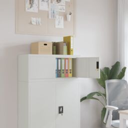 Berkfield Home File Cabinet Light Grey 90x40x40 cm Steel - Size: 90 x 40 x 40 cm - thumbnail 1