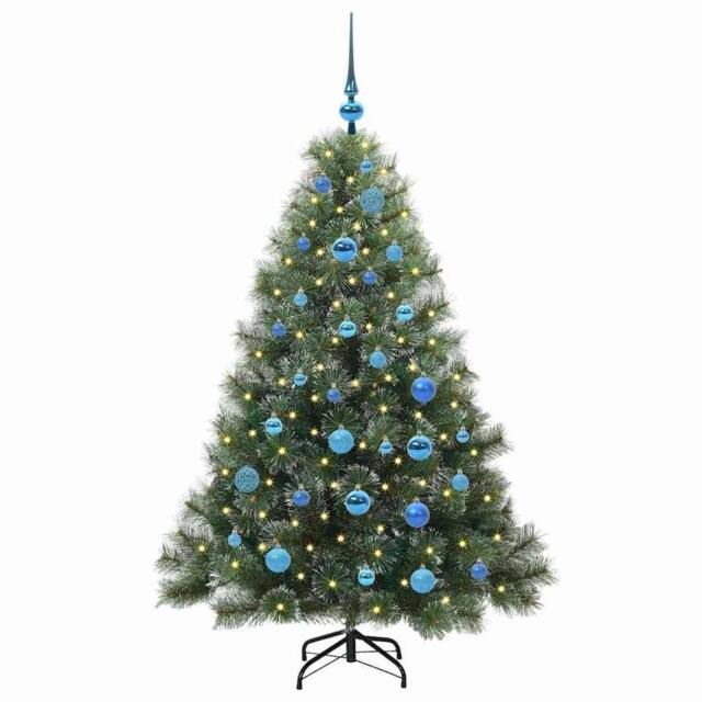 Berkfield Home Realistic Artificial Christmas Tree with 150 LEDs Green 150 cm PE - image 1
