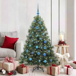 Berkfield Home Realistic Artificial Christmas Tree with 150 LEDs Green 150 cm PE - thumbnail 2