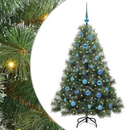 Berkfield Home Realistic Artificial Christmas Tree with 150 LEDs Green 150 cm PE - thumbnail 3