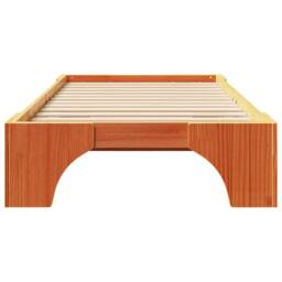 Berkfield Home Modern Bed Frame Wax brown Solid wood 75 x 190 cm Wax Brown Bed Frame - thumbnail 5