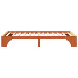 Berkfield Home Modern Bed Frame Wax brown Solid wood 75 x 190 cm Wax Brown Bed Frame - thumbnail 6