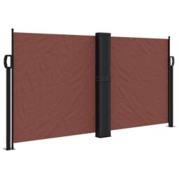 Berkfield Home Retractable Side Awning Brown 120x1000 cm - thumbnail 2