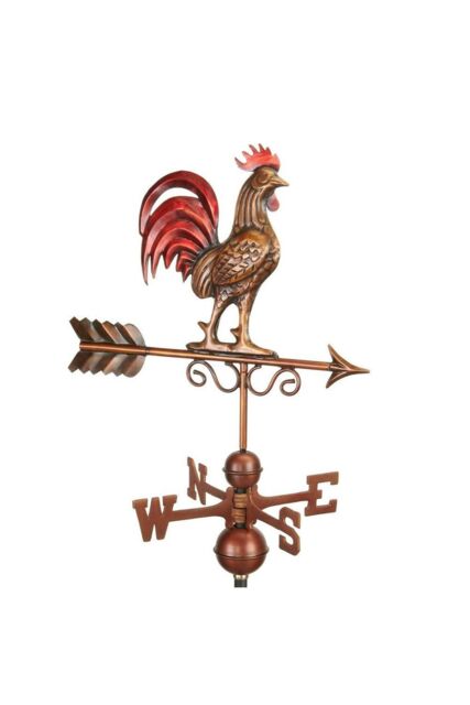 Callow Bantam Red Rooster Copper Antique Bronze Finish Farmhouse Weathervane - image 1