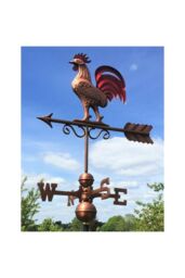 Callow Bantam Red Rooster Copper Antique Bronze Finish Farmhouse Weathervane - thumbnail 3