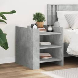 Berkfield Home Bedside Cabinet Concrete Grey 45x50x50 cm Engineered Wood - Size: 45 x 50 x 50 cm - thumbnail 2