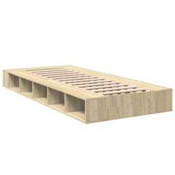 Berkfield Home Bed Frame without Mattress Sonoma Oak 90x200 cm in Brown - thumbnail 6