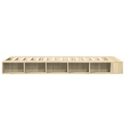 Berkfield Home Bed Frame without Mattress Sonoma Oak 90x200 cm in Brown - thumbnail 5