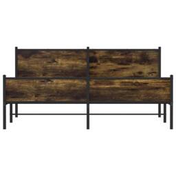 Berkfield Home Metal Bed Frame without Mattress Smoked Oak 180x200 cm Super King in Brown - thumbnail 5