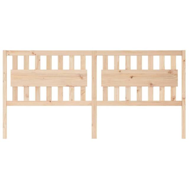Berkfield Home Beautiful Bed Headboard 205.5x4x100 cm Solid Wood Pine in Light Tan - image 1