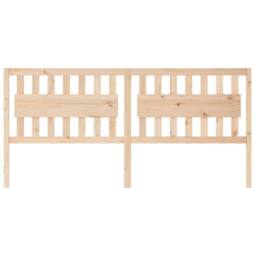 Berkfield Home Beautiful Bed Headboard 205.5x4x100 cm Solid Wood Pine in Light Tan - thumbnail 1