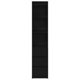 Berkfield Home Highboard Black Oak 37.5x35x180 cm Engineered Wood - thumbnail 6