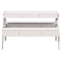 Berkfield Home Picnic Table for Kids White 88x97x52 cm Solid Wood Pine - Size: 88 x 97 x 52 cm - thumbnail 4