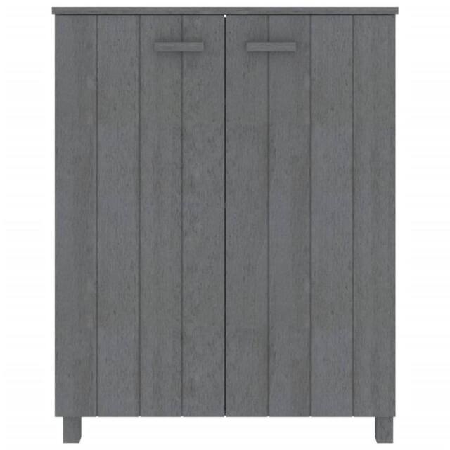 Berkfield Home Shoe Cabinet HAMAR Dark Grey 85x40x108 cm Solid Wood Pine - Size: 85 x 40 x 108 cm - image 1