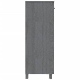 Berkfield Home Shoe Cabinet HAMAR Dark Grey 85x40x108 cm Solid Wood Pine - Size: 85 x 40 x 108 cm - thumbnail 4