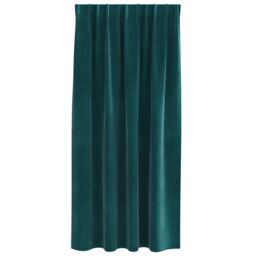 Berkfield Home Blackout Curtains with Top Tape 2 pcs Dark Green Velvet - thumbnail 3
