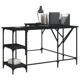 Berkfield Home Desk Black 139x139x75 cm Engineered Wood - Size: 139 x 139 x 75 cm - thumbnail 3
