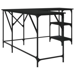Berkfield Home Desk Black 139x139x75 cm Engineered Wood - Size: 139 x 139 x 75 cm - thumbnail 6