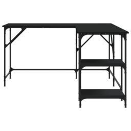 Berkfield Home Desk Black 139x139x75 cm Engineered Wood - Size: 139 x 139 x 75 cm - thumbnail 5