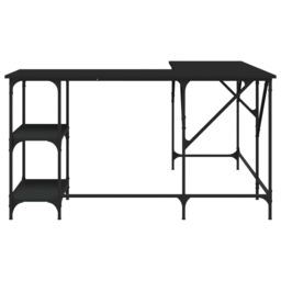 Berkfield Home Desk Black 139x139x75 cm Engineered Wood - Size: 139 x 139 x 75 cm - thumbnail 4