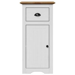 Berkfield Home Bathroom Cabinet BODO White & Brown 44x30x90 cm - Size: 44 x 30 x 90 cm - thumbnail 4