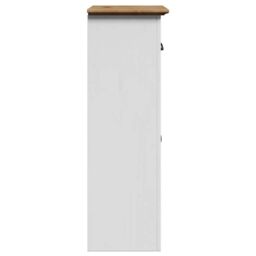 Berkfield Home Bathroom Cabinet BODO White & Brown 44x30x90 cm - Size: 44 x 30 x 90 cm - thumbnail 5