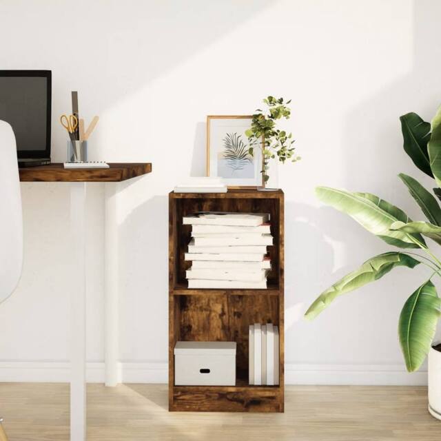 Berkfield Home Decorative Bookcase Smoked Oak 40x24x76 cm Engineered Wood in Brown - Size: 40 x 24 x 76 cm - image 1
