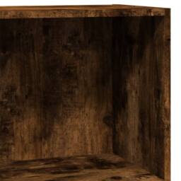 Berkfield Home Decorative Bookcase Smoked Oak 40x24x76 cm Engineered Wood in Brown - Size: 40 x 24 x 76 cm - thumbnail 7