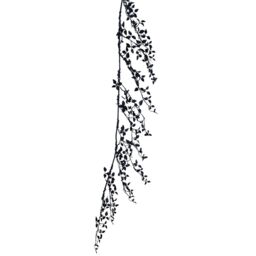 Samuel Alexander 1.5m Glitter Leaf Christmas Garland Decoration in Midnight Blue - thumbnail 6