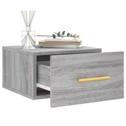 Berkfield Home Wall-mounted Bedside Cabinet Grey Sonoma 35x35x20 cm - Size: 35 x 35 x 20 cm - thumbnail 4
