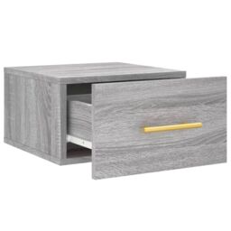 Berkfield Home Wall-mounted Bedside Cabinet Grey Sonoma 35x35x20 cm - Size: 35 x 35 x 20 cm - thumbnail 6