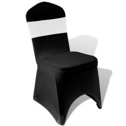 Berkfield Home 25 pcs White Stretchable Decorative Chair Band with Diamond Buckle - thumbnail 4