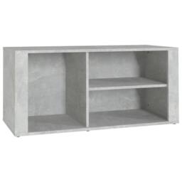 Berkfield Home Shoe Cabinet Concrete Grey 100x35x45 cm Engineered Wood - Size: 100 x 35 x 45 cm - thumbnail 3