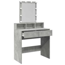 Berkfield Home Beautiful Dressing Table with LED Concrete Grey 80x41x144.5 cm - thumbnail 9