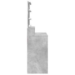 Berkfield Home Beautiful Dressing Table with LED Concrete Grey 80x41x144.5 cm - thumbnail 6