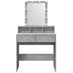 Berkfield Home Beautiful Dressing Table with LED Concrete Grey 80x41x144.5 cm - thumbnail 5